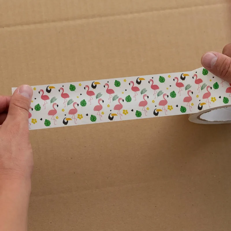 Ruban Décoratif BOSS TAPE Flamingo 45mm x 25m - Emballage Tropical