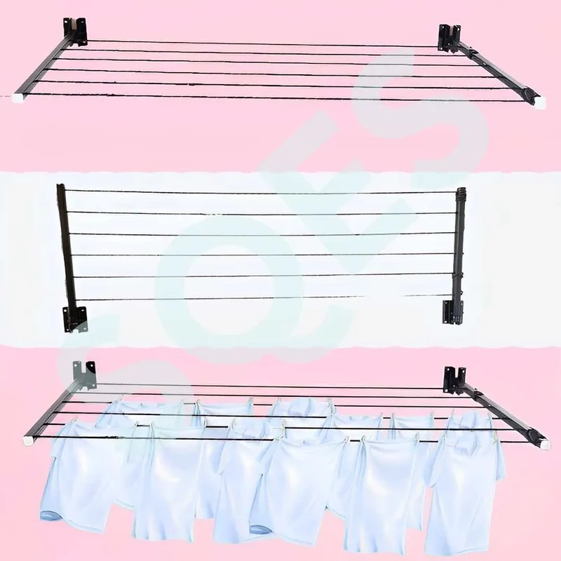 Sèche‑linge mural pliable – Gain de place & durable