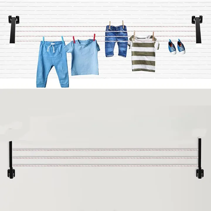 Sèche‑linge mural pliable – Gain de place & durable