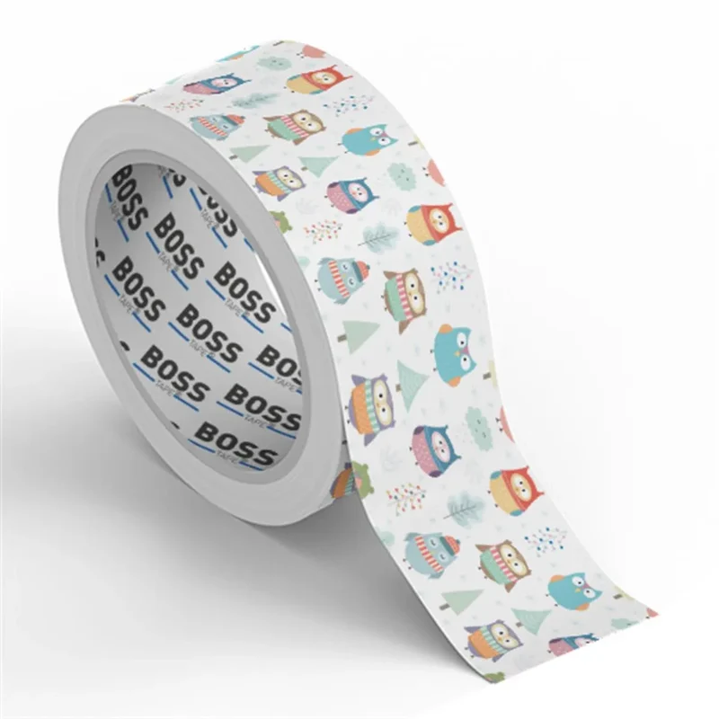 Ruban Décoratif BOSS TAPE Hibou 45mm x 25m - Emballage Créatif