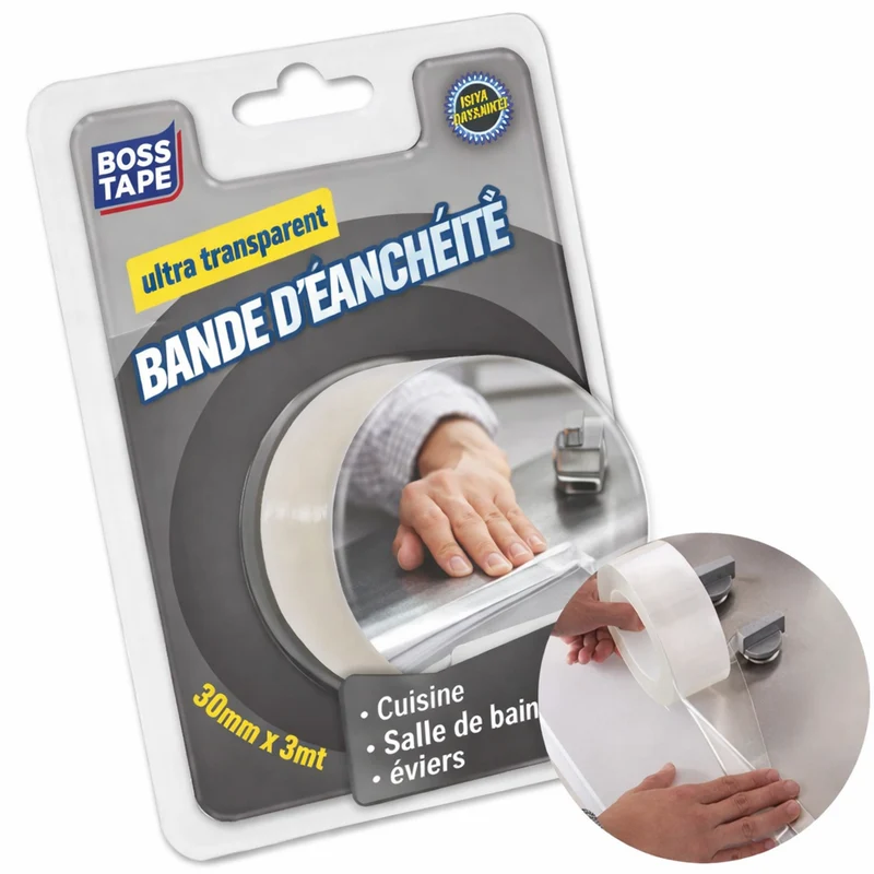 Ruban Calfeutrage BOSS TAPE Transparent 3cm – Cuisine Salle Bain