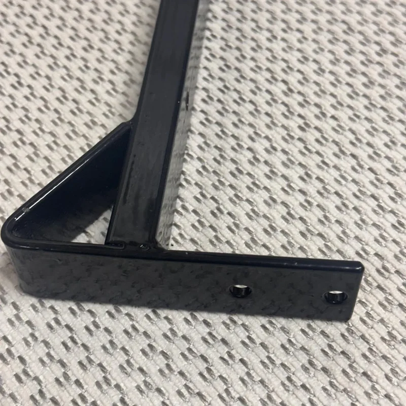 Lot de 2 Supports d'étagère robustes, Equerres muraux en tube métallique Noir