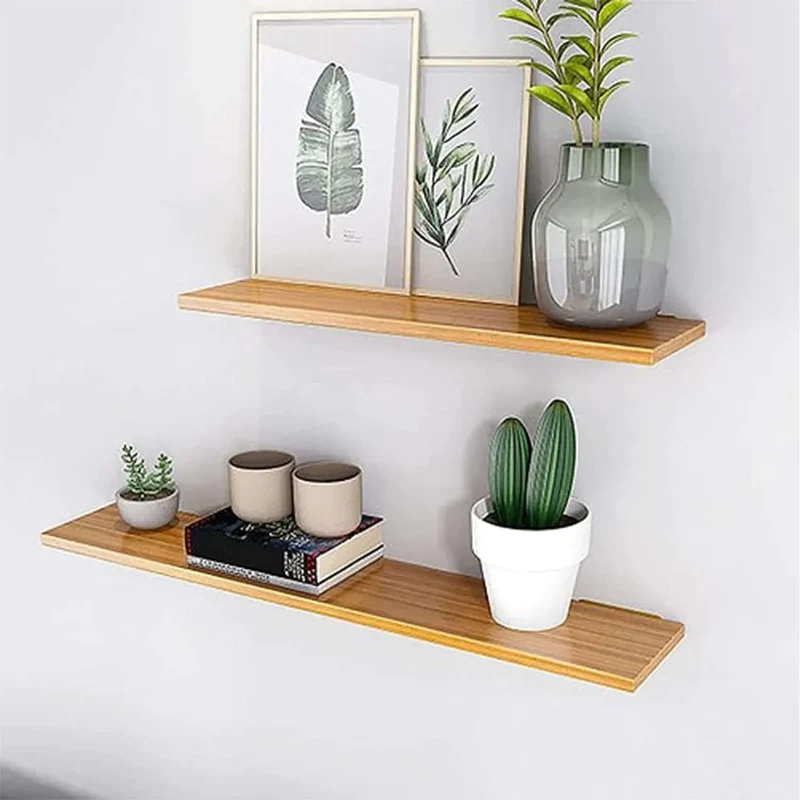 Lot de 2 Support d'étagère triangulaires en acier Doré