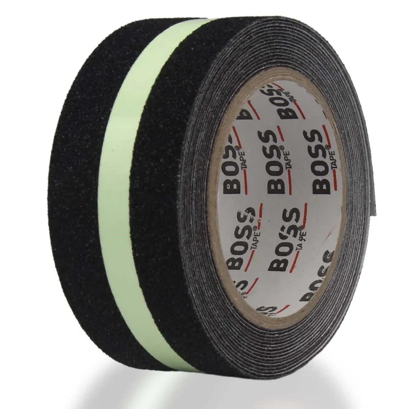 Ruban Antidérapant BOSS TAPE Noir 50mm x 5m - Bande Réfléchissante Fluorescente