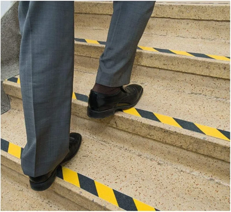 Bande Antidérapante BOSS TAPE Noir et Jaune - Sécurité Escaliers et Sols 25mm / 50mm x 5m