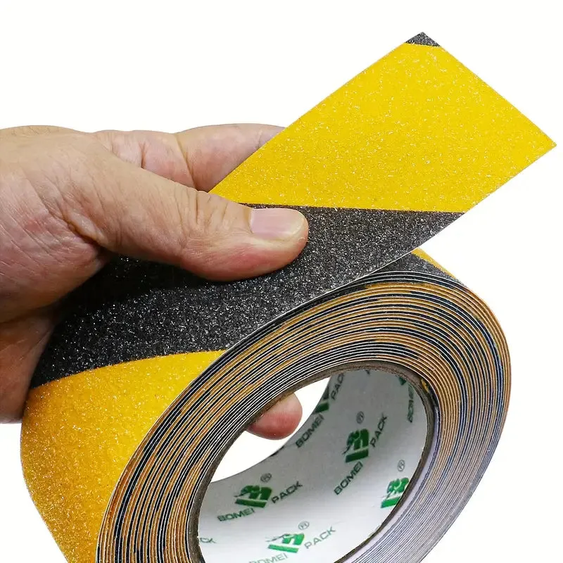 Bande Antidérapante BOSS TAPE Noir et Jaune - Sécurité Escaliers et Sols 25mm / 50mm x 5m