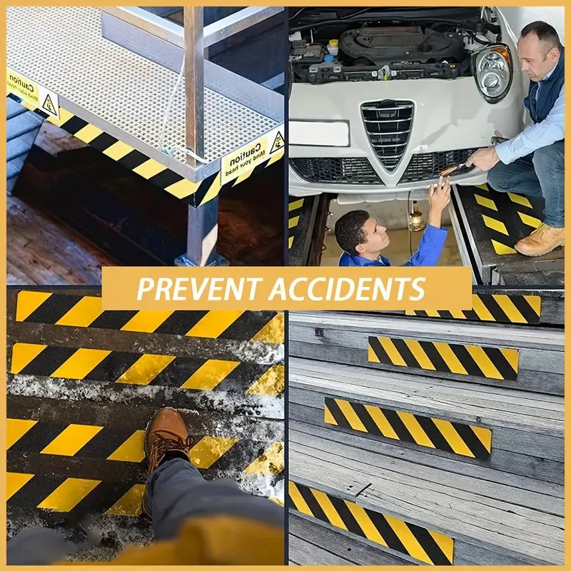 Bande Antidérapante BOSS TAPE Noir et Jaune - Sécurité Escaliers et Sols 25mm / 50mm x 5m