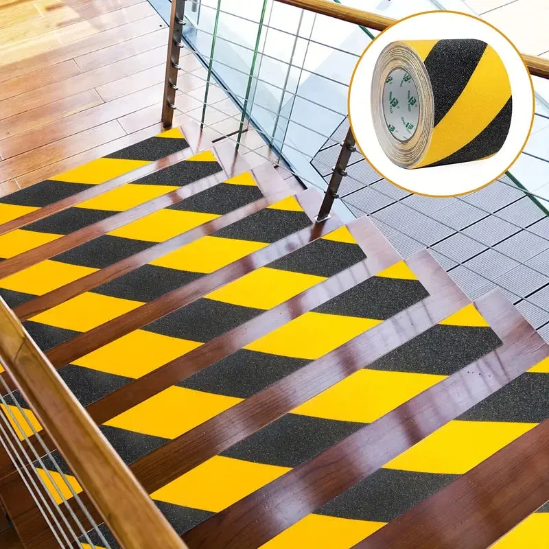 Bande Antidérapante BOSS TAPE Noir et Jaune - Sécurité Escaliers et Sols 25mm / 50mm x 5m