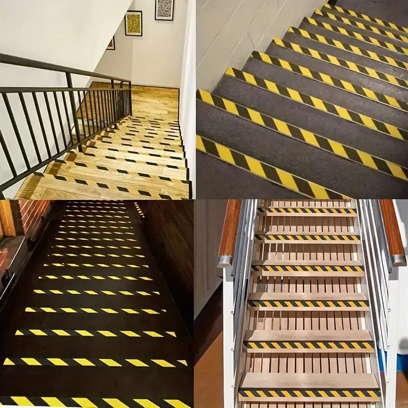 Bande Antidérapante BOSS TAPE Noir et Jaune - Sécurité Escaliers et Sols 25mm / 50mm x 5m