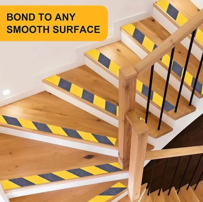 Bande Antidérapante BOSS TAPE Noir et Jaune - Sécurité Escaliers et Sols 25mm / 50mm x 5m
