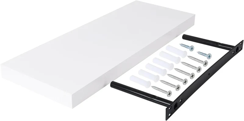 Étagère Murale à fixations invisibles - Tablette flottante BLANC