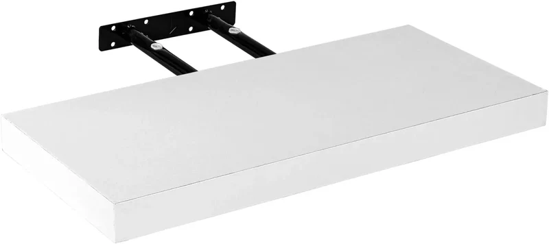 Étagère Murale à fixations invisibles - Tablette flottante BLANC