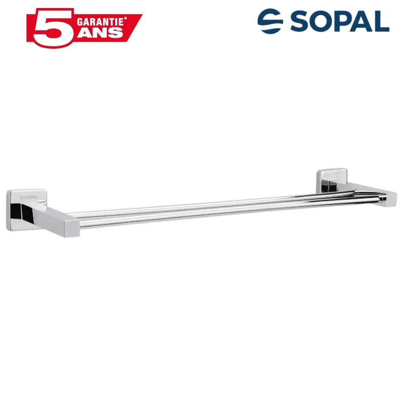 Porte-Serviettes Double SOPAL Ward SB44A04 — Chromé Brillant Laiton
