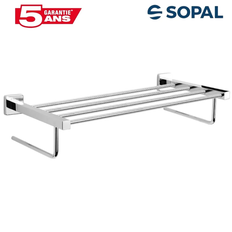 Étagère Porte-Serviette Grande Taille SOPAL Ward SB48A04 — Chromé Laiton