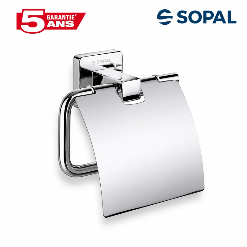 Dérouleur Papier Toilette avec Couvercle SOPAL Ward SB82A04 — Chromé Laiton