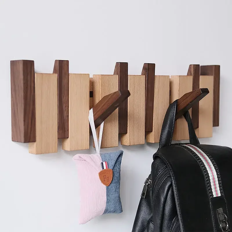 Porte Manteau Mural - Bois Piano