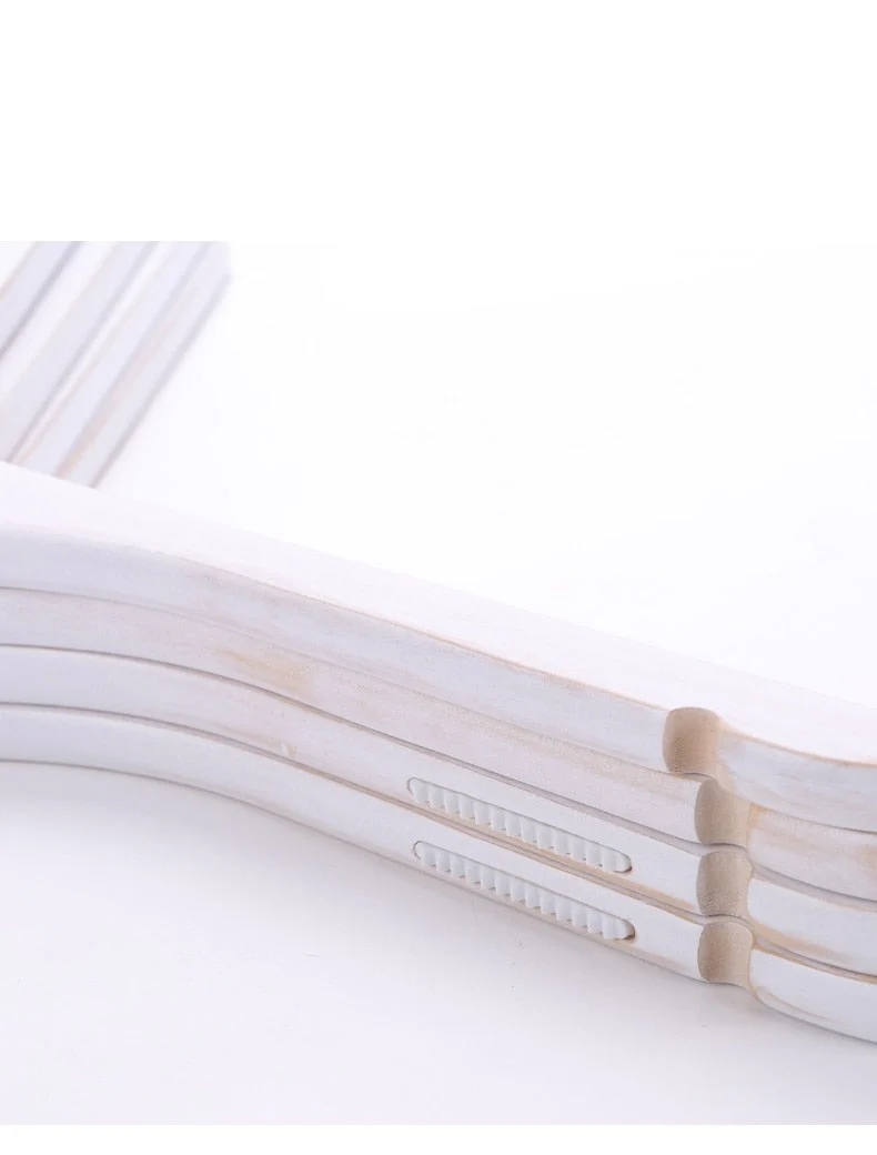 Cintre Bois Antidérapant Blanc