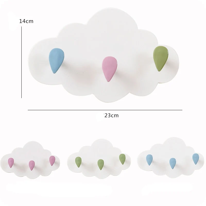 Porte Manteau Enfant Nuages Colorés
