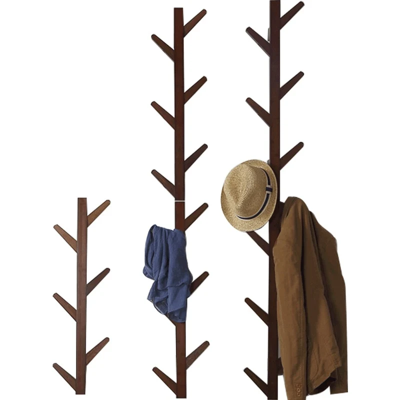 Porte Manteau Mural Arbre en Bambou