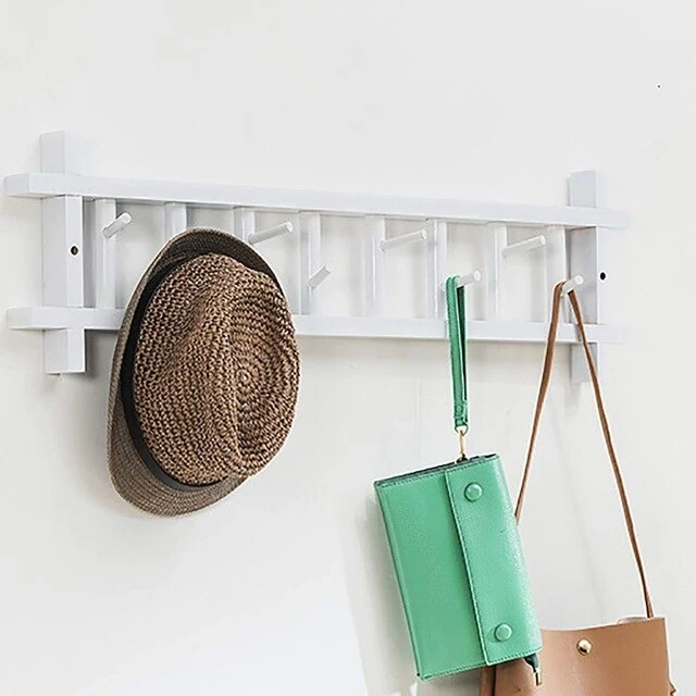 Porte Manteau Mural Bambou Rotatif