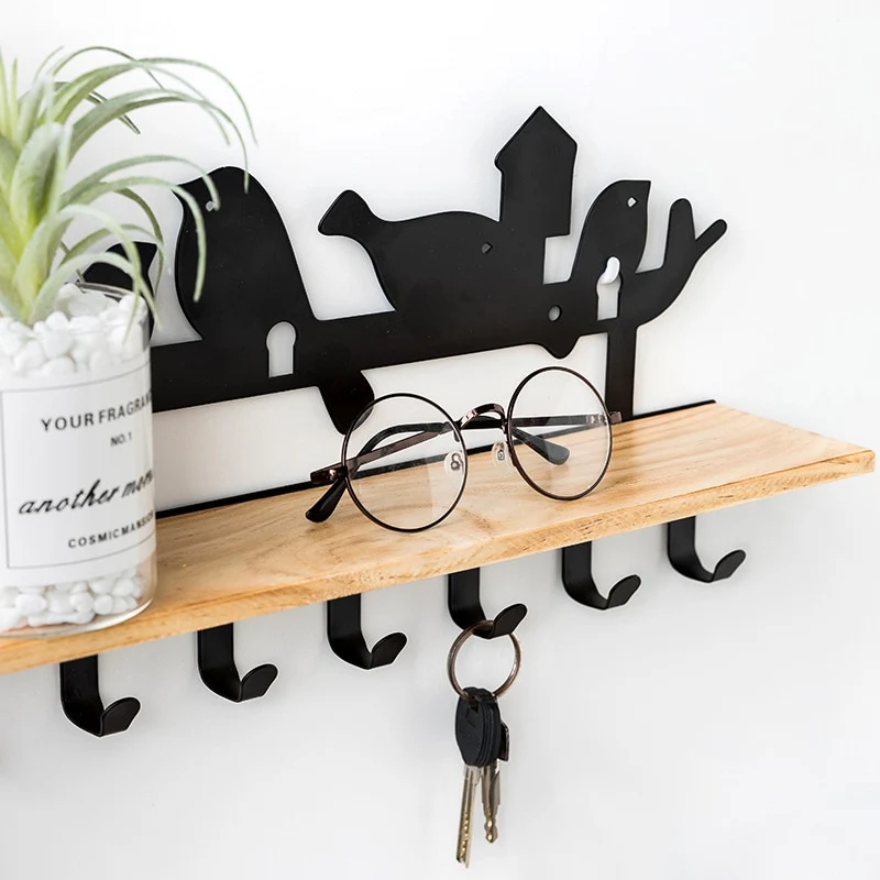 Étagère Porte Manteau Moderne Oiseaux