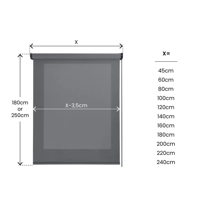 Store enrouleur Screen PRO Solar Gris Graphite