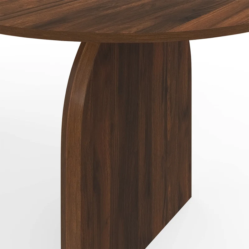 Table à manger Japandi effet bois noyer 160cm