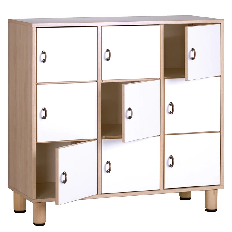 Etagère à 9 casiers avec portes