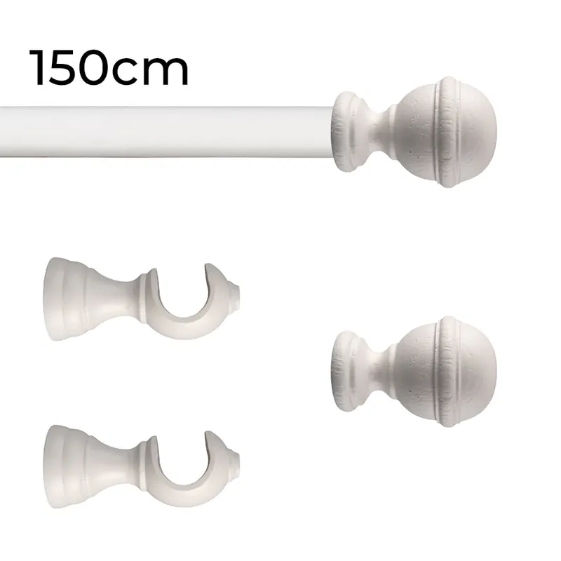Tringle à rideau Ø30mm Sphère Installation au mur
