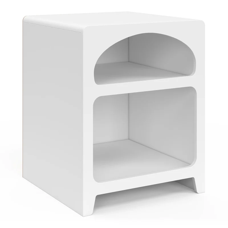 Tables de chevet organiques blanches - lot de 2
