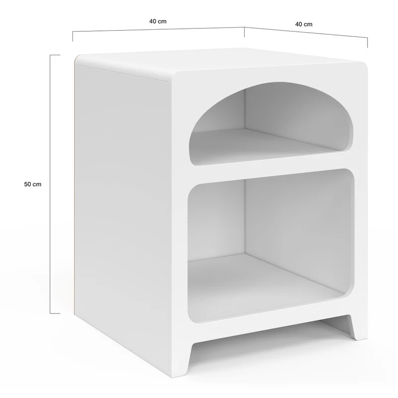 Tables de chevet organiques blanches - lot de 2