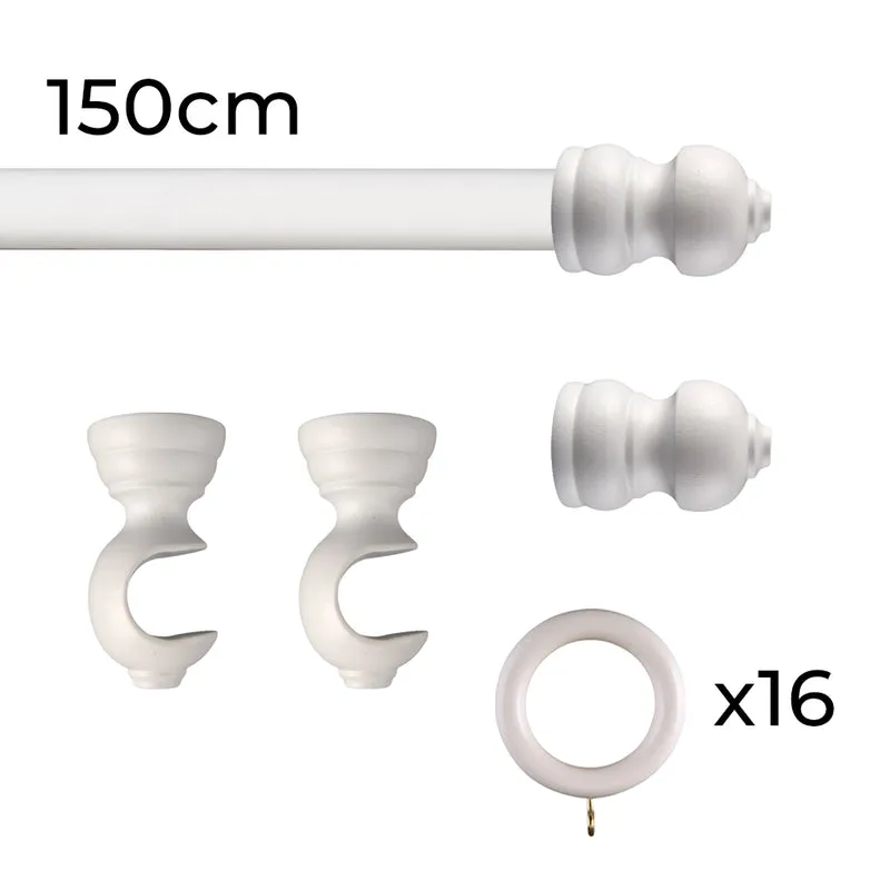 Tringle à rideau Ø30mm Classique Avec anneaux Installation au plafond
