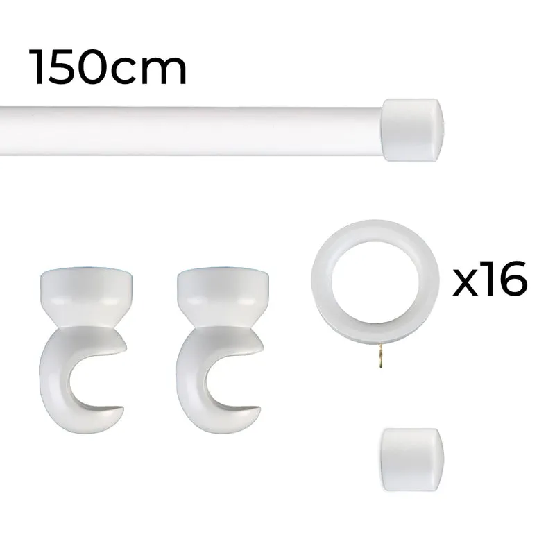 Tringle à rideau Ø22mm Bouchon Avec anneaux Installation au plafond