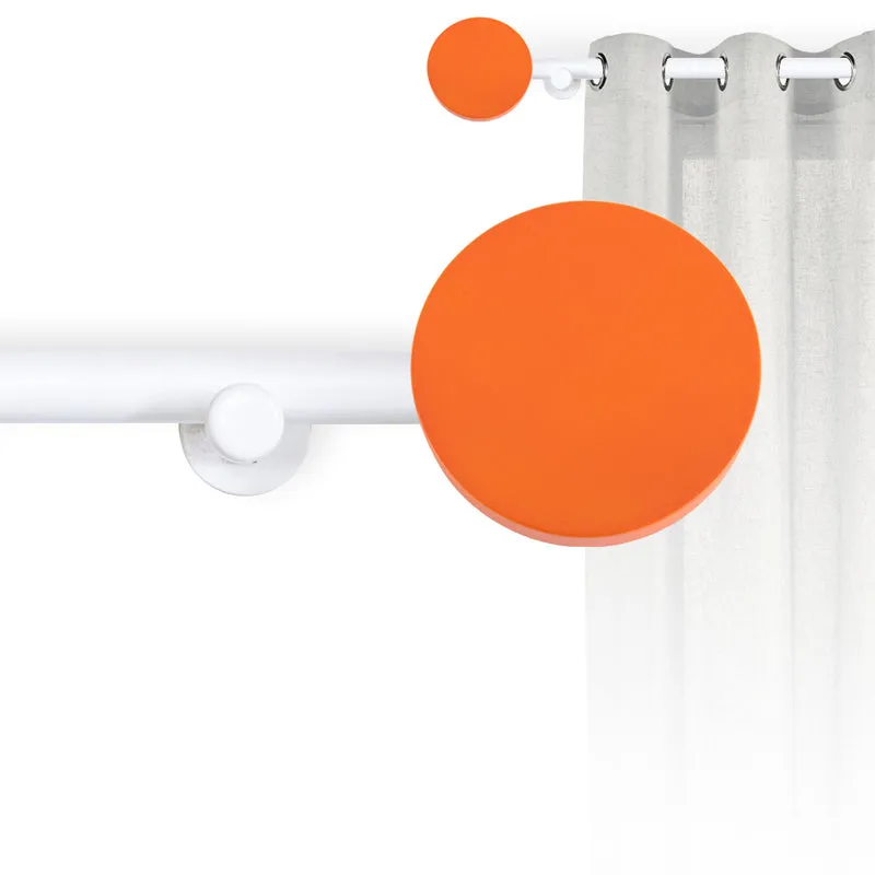 Tringle à rideau Ø22mm Cercle orange Installation au mur