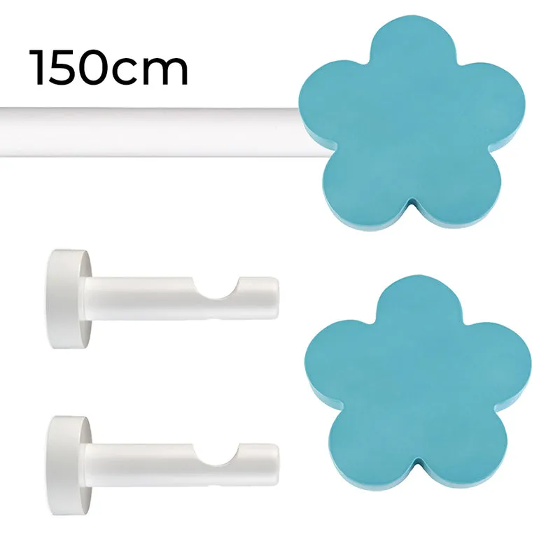 Tringle à rideau Ø22mm Fleur Installation au mur