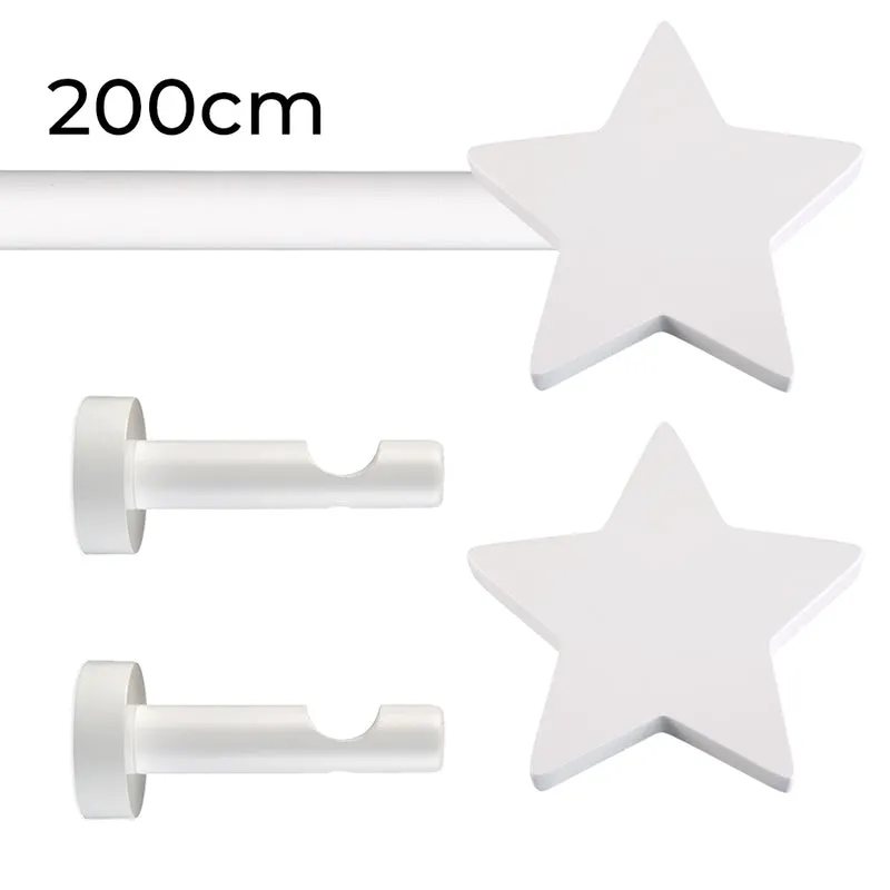 Tringle à rideau Ø22mm Étoile Installation au mur
