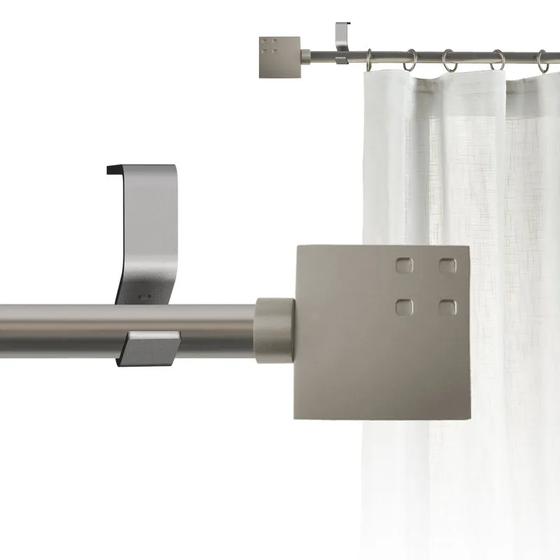 Tringle à rideau Ø22mm Carré Avec anneaux Installation au mur