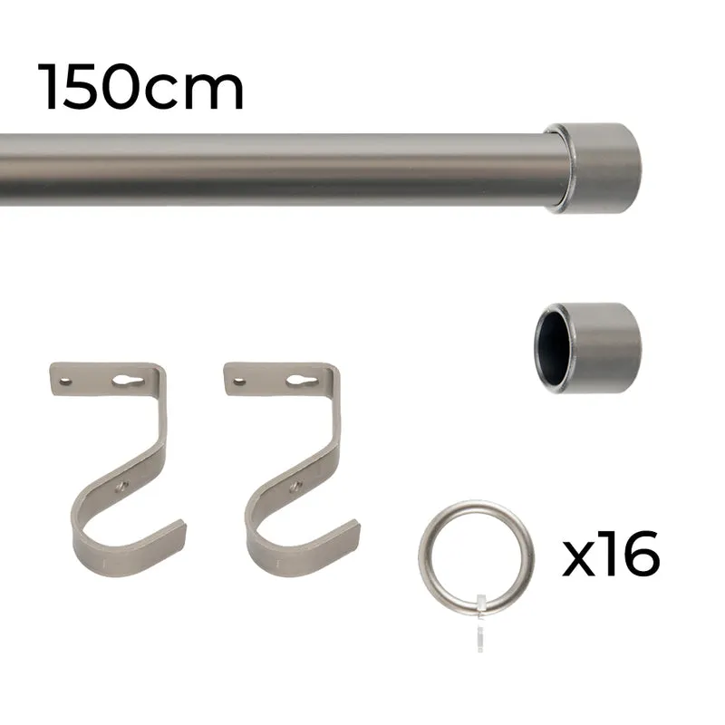 Tringle à rideau Ø22mm Bouchon Avec anneaux Installation au mur