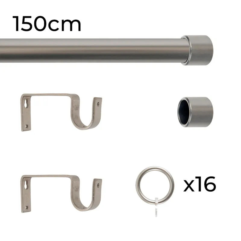 Tringle à rideau Ø22mm Bouchon Avec anneaux Installation au mur