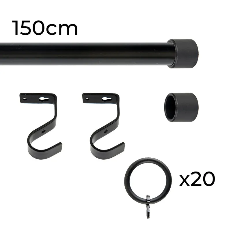 Tringle à rideau Ø22mm Bouchon Avec anneaux Installation au plafond