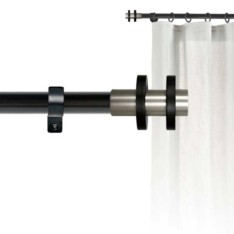 Tringle à rideau Ø22mm Cerceaux Avec anneaux Installation au mur