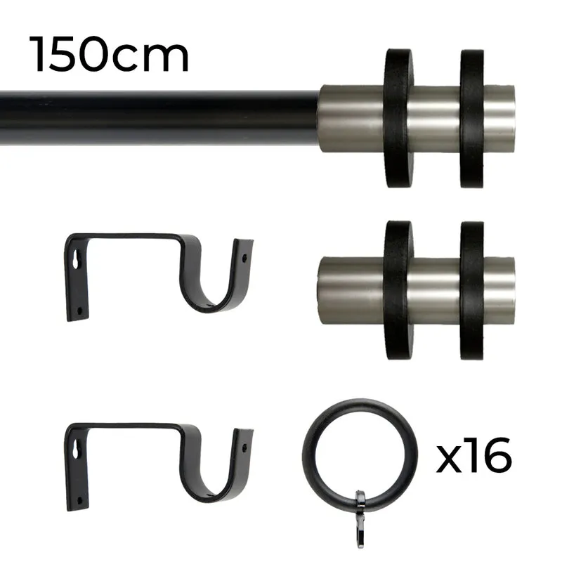 Tringle à rideau Ø22mm Cerceaux Avec anneaux Installation au mur