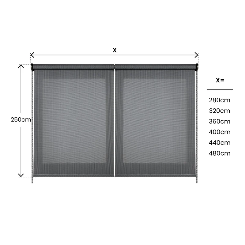 Store enrouleur XXL SCREEN PRO Solaire Graphite
