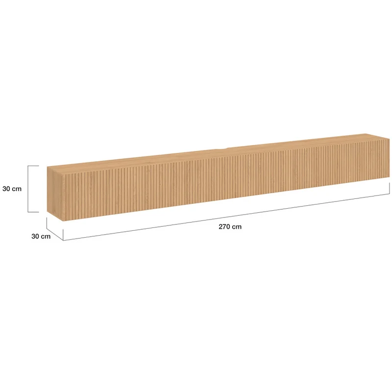 Meuble TV suspendu Albane 270cm