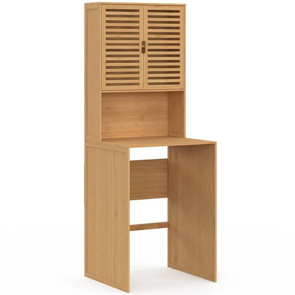 Meuble dessus WC Maya bambou armoire double portes