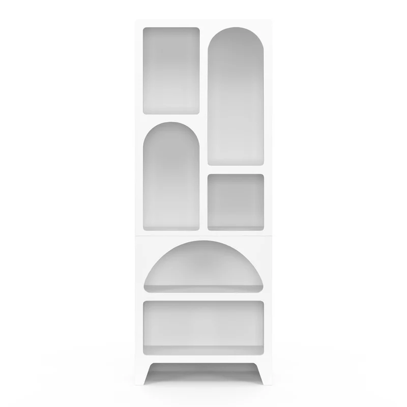 Etagère organique 6 compartiments blanche 160cm