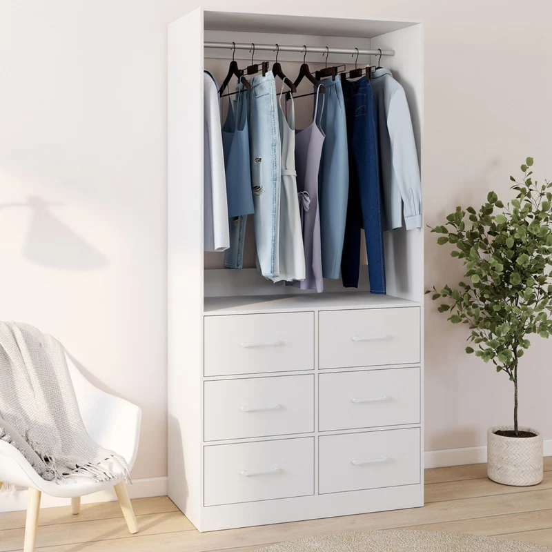 Dressing Uma blanc 6 tiroirs