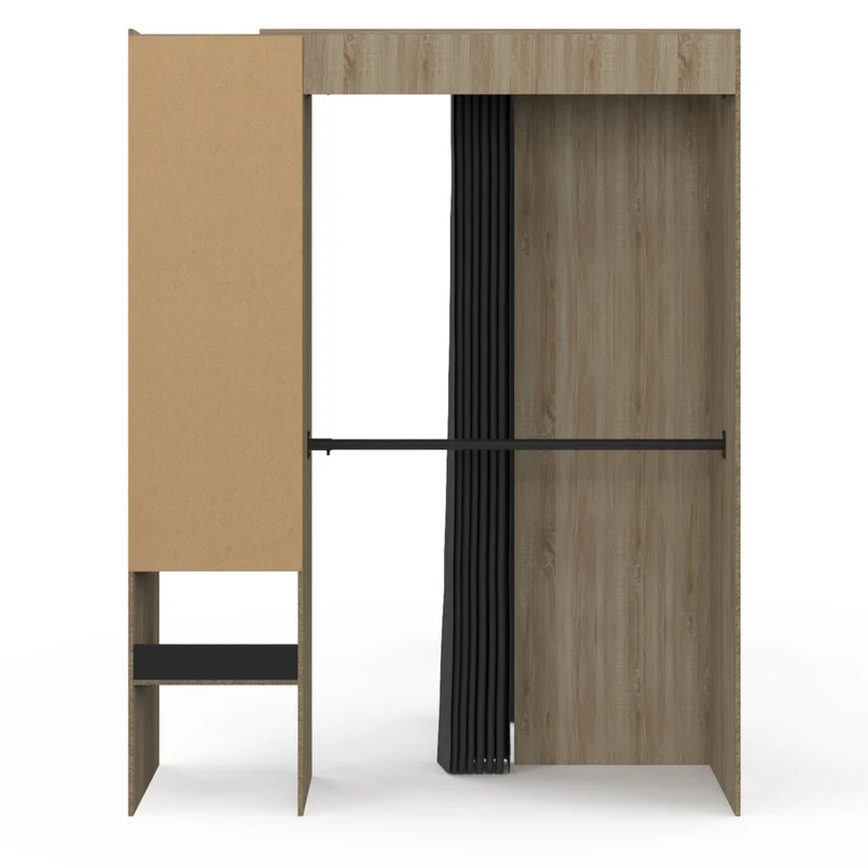 Dressing Justine d'angle 230cm effet bois
