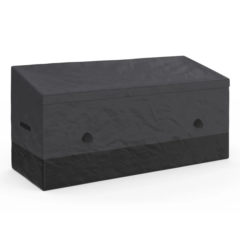 Coffre de rangement pour extérieur gris anthracite avec bâche 600L