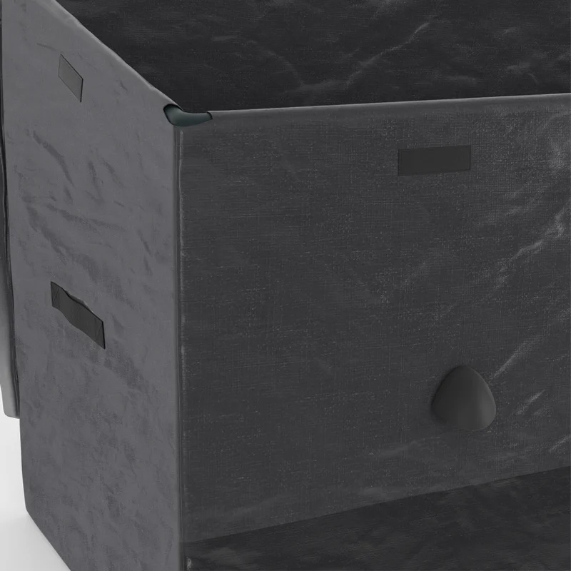 Coffre de rangement pour extérieur gris anthracite avec bâche 600L